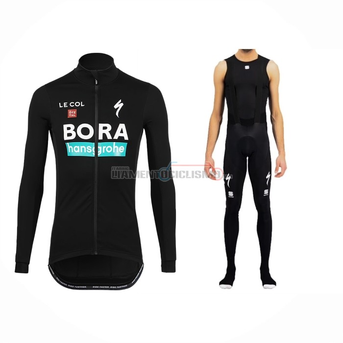 Abbigliamento Ciclismo Bora-Hansgrone Manica Lunga 2022 Nero